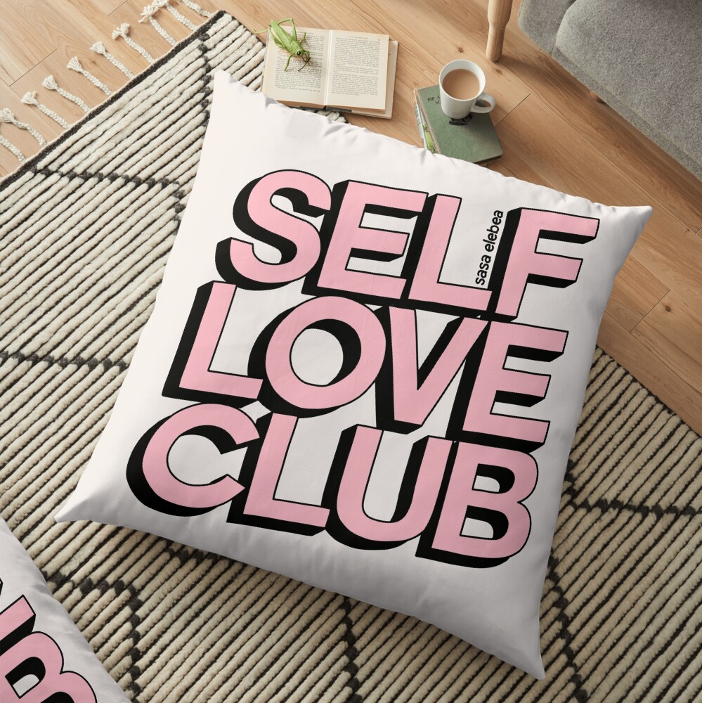 Self love club by Sasa Elebea Floor Pillow