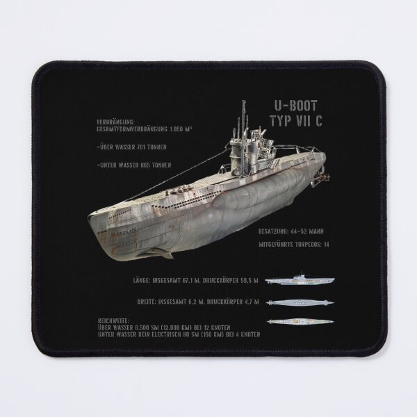 Item preview, German U-Boat Type VII C Kriegsmarine WW2 in German designed and sold by Dirk4171.