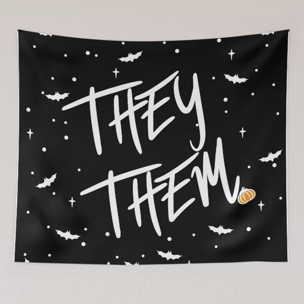 Item preview, Spooky Stars They /Them Pronouns designed and sold by MoonMint.