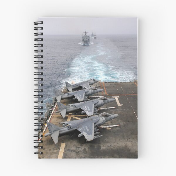 Item preview, STK103627M-AV-8B Harriers line the flight deck of amphibious assault ship USS Tarawa. designed and sold by StocktrekImages.