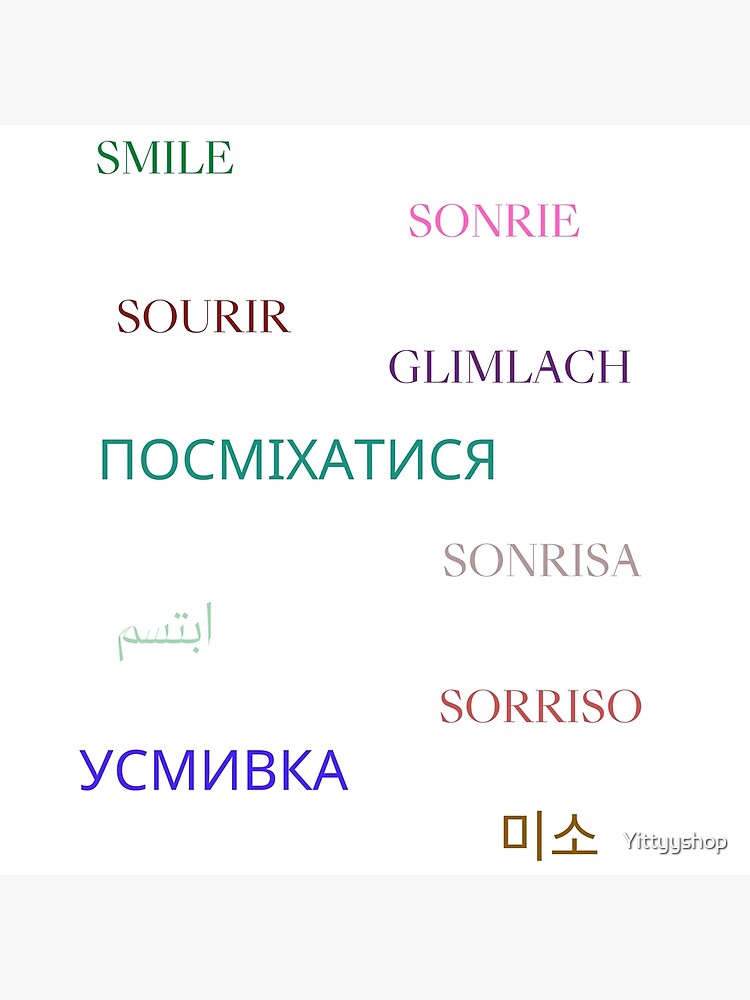 smile-in-different-languages-poster-for-sale-by-yittyyshop-redbubble