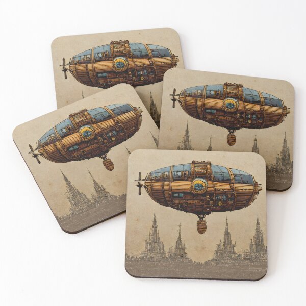 Item preview, Steampunk Airship Clockwork Flying Blimp Contraption designed and sold by MythicPrompts.