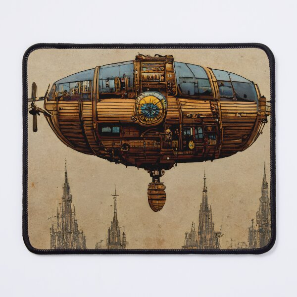 Item preview, Steampunk Airship Clockwork Flying Blimp Contraption designed and sold by MythicPrompts.
