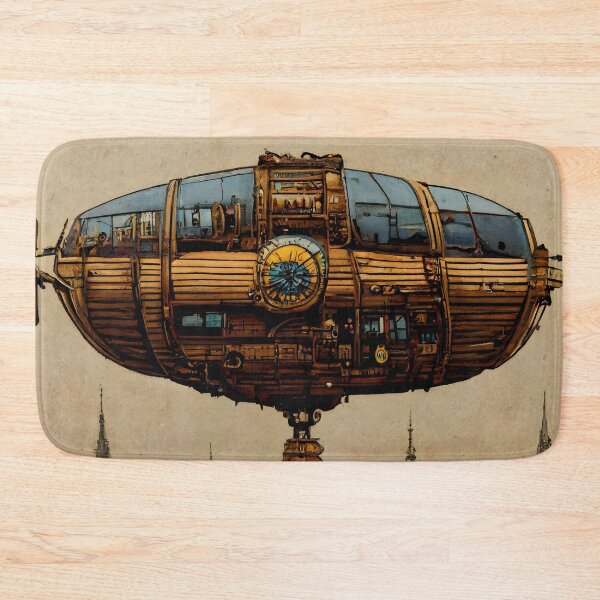 Item preview, Steampunk Airship Clockwork Flying Blimp Contraption designed and sold by MythicPrompts.