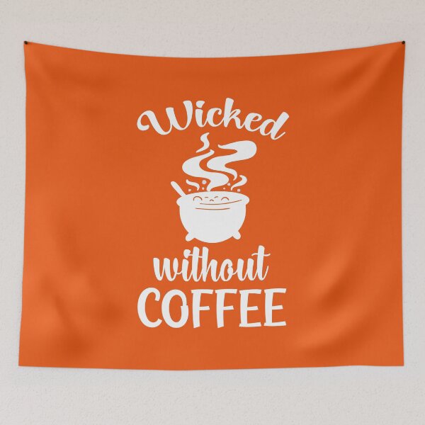 Item preview, Wicked Without Coffee. Halloween Design, Funny Coffee Lovers, Witchy Vibes designed and sold by DesignHouse07.