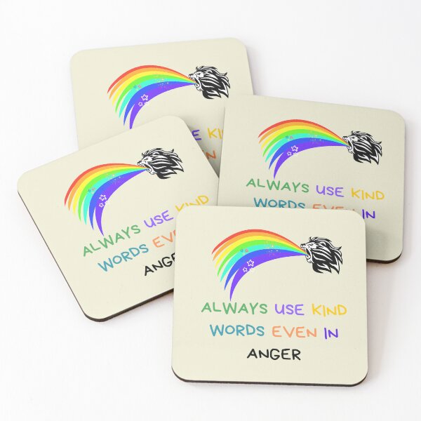 Item preview, Always use kind words even in anger-Motivational Quotes designed and sold by Animalian.