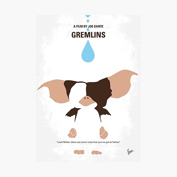 No451- Gremlins minimal movie poster Photographic Print