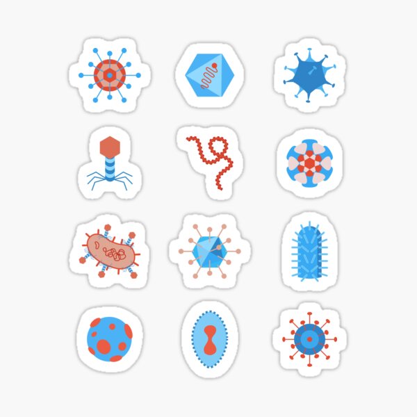 germ virus viruses virology stem biology pattern set Sticker