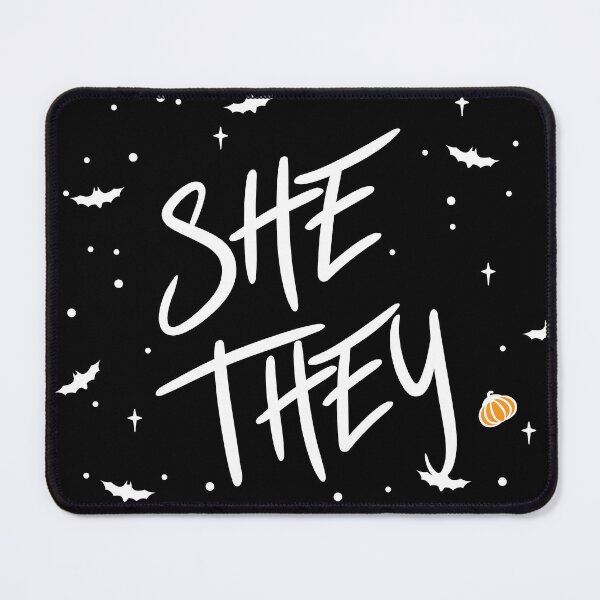 Item preview, Spooky Stars She/They Pronouns  designed and sold by MoonMint.