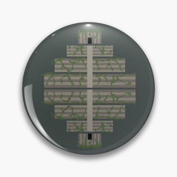Item preview, Geometric Mossy Temples Print - Stone Grey designed and sold by Daniel Bevis Design.