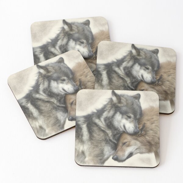 Item preview, Tasmanian Wolf and Siberian Wolf Hugging Each Other designed and sold by Parag's Travel Shop.