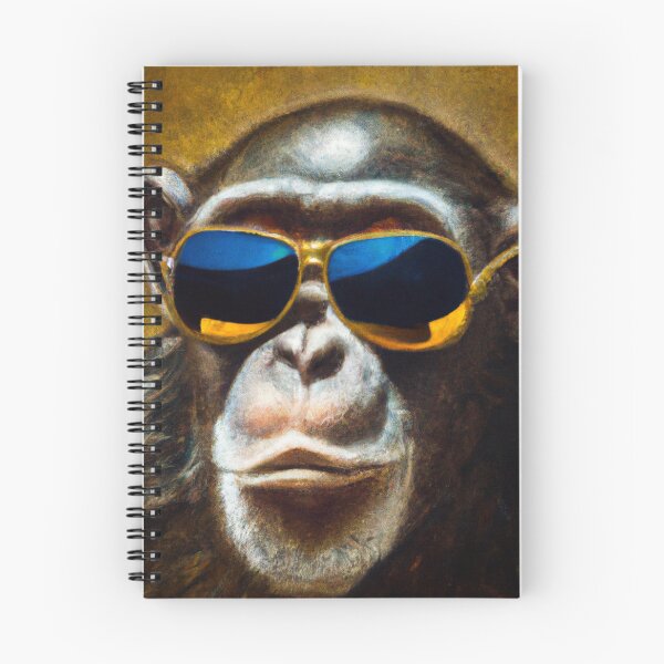 Item preview, A Monkey Wearing Golden Sunglasses designed and sold by PapaRabbit.