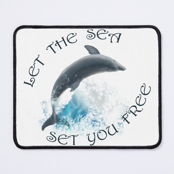 Item preview, LET THE SEA SET YOU FREE, Bottlenose Dolphin jumping designed and sold by Jaynee Grace.