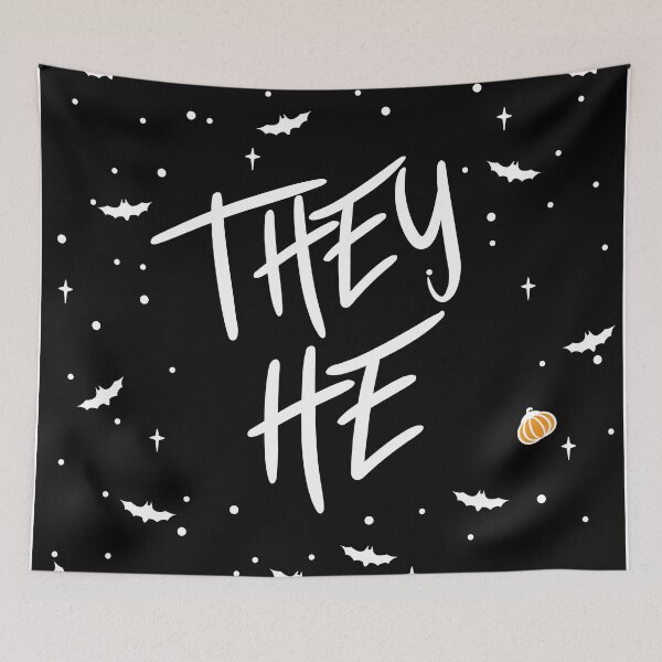 Item preview, Spooky Stars They/He Pronouns  designed and sold by MoonMint.