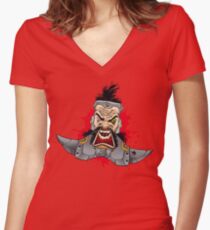 UltraBogan - headshot Women's Fitted V-Neck T-Shirt