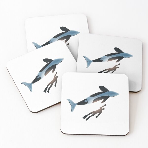 Item preview, Diver swimming with a friendly Killer Whale designed and sold by Jaynee Grace.