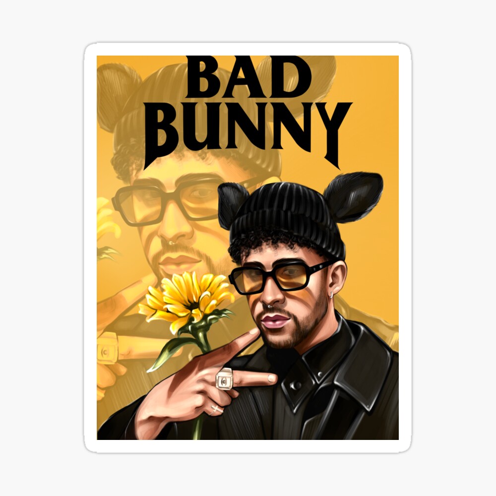 Bad Bunny in Los Angeles Baseball Jersey Poster for Sale by OmoYolo