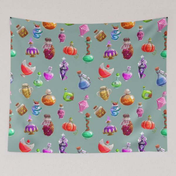 Item preview, Enchanted Elixirs - Colorful Potion Bottle Array designed and sold by DonneeCreations.