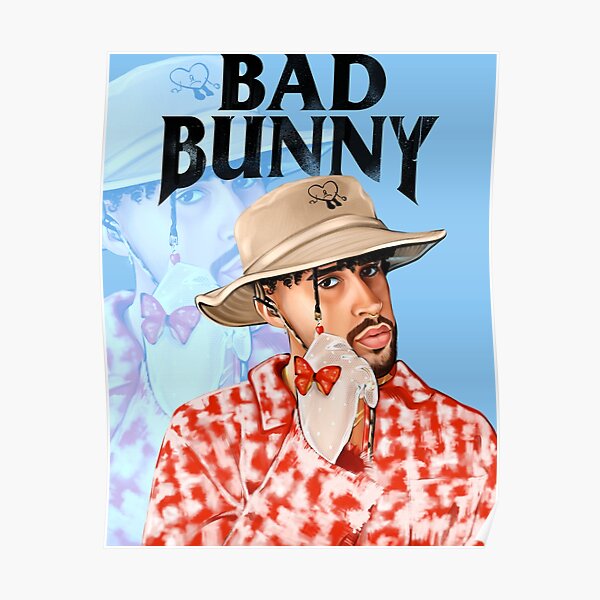 Bad Bunny in Los Angeles Baseball Jersey Poster for Sale by