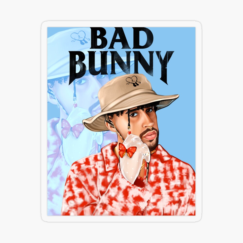 Bad Bunny in Los Angeles Baseball Jersey Poster for Sale by OmoYolo