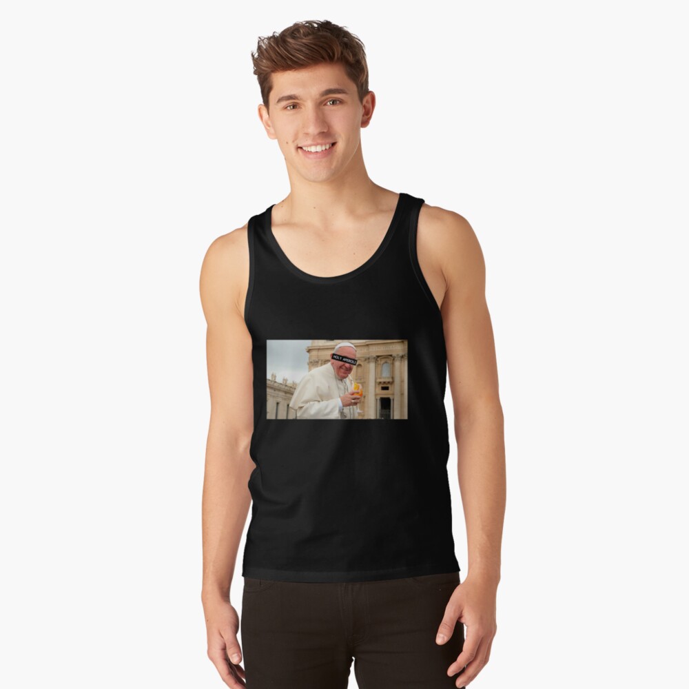 Holy aperoli gott hält ein glas wein Witzig Tank Top