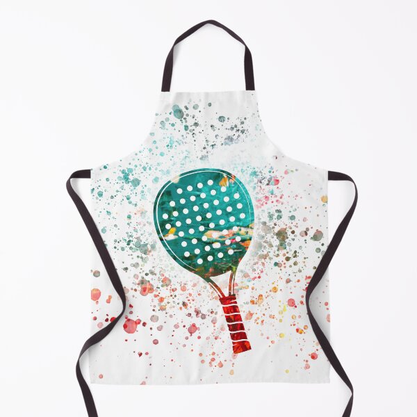 Item preview, Watercolor Splash Padel Racket - White designed and sold by PadelTees.