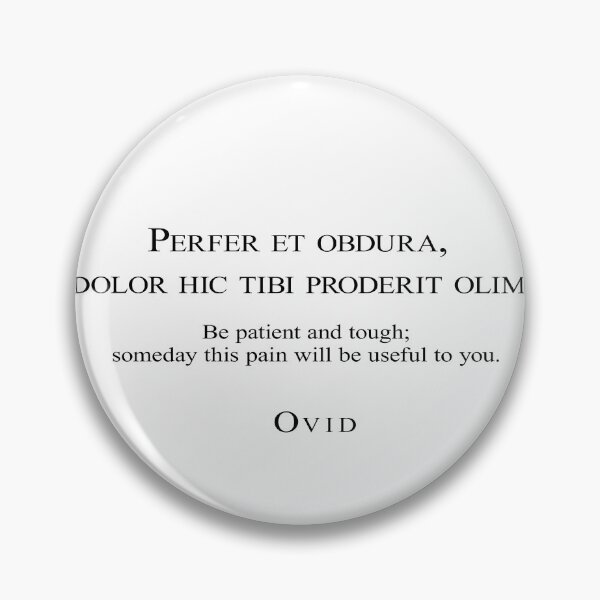 Item preview, Ovid Patience and Toughness Quote Typography designed and sold by V0IDRACE.