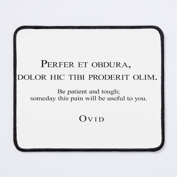 Item preview, Ovid Patience and Toughness Quote Typography designed and sold by V0IDRACE.