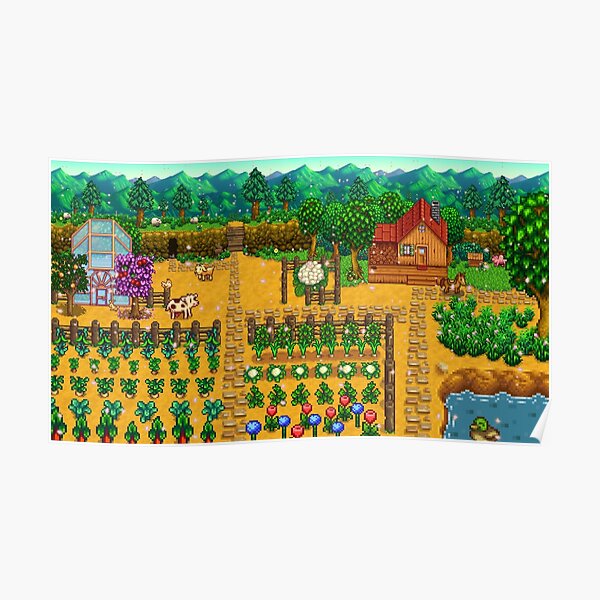 "Stardew Valley Map 1" Poster for Sale by zenlesszone Redbubble