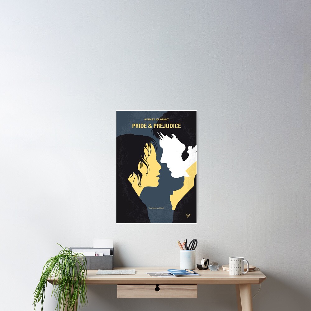 No584- Pride and Prejudice minimal movie poster Poster