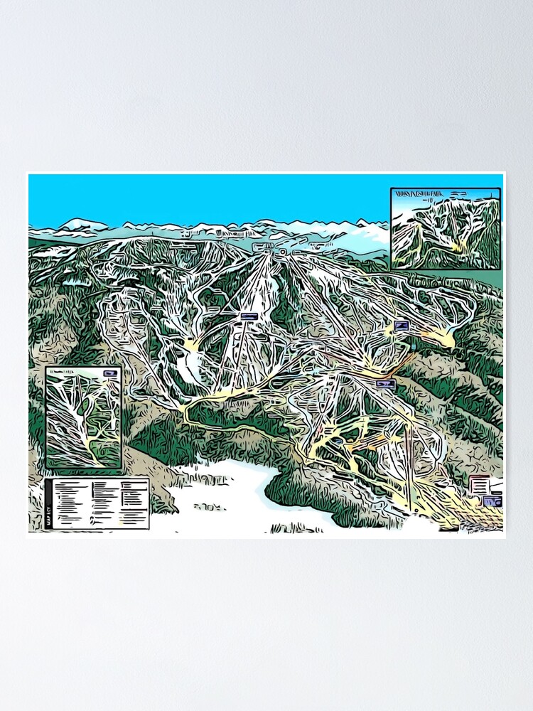 quot Steamboat Ski Map quot Poster for - Fposter,small,wall Texture,product,750x1000
