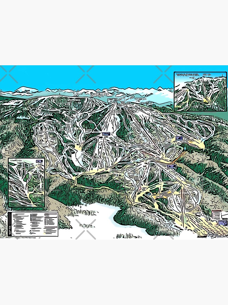 quot Steamboat Ski Map quot Sticker for - Bg,f8f8f8 Flat,750x,075,f Pad,750x1000,f8f8f8 