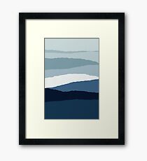 Marineblau Zusammenfassung Gerahmtes Wandbild