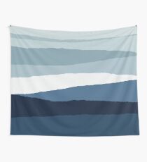 Navy Blue Abstract Wall Tapestry