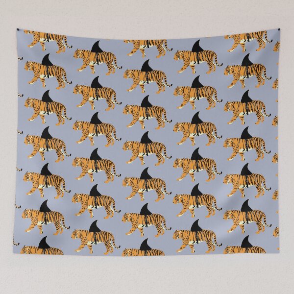 Item preview, Tiger Shark - Tiger with a shark fin design designed and sold by tinytiger77.