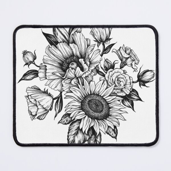 Item preview, flowers in ink designed and sold by audrey metcalf.