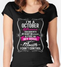 Camiseta entallada de cuello redondo MUJER DE OCTUBRE