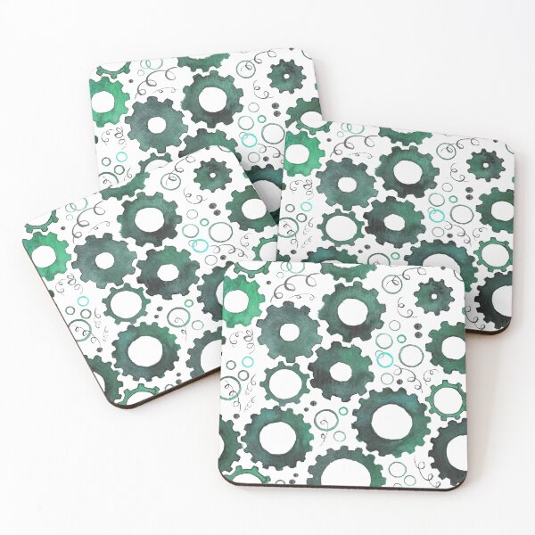 Item preview, Gears and Springs Mint Teal designed and sold by Peculiaris.