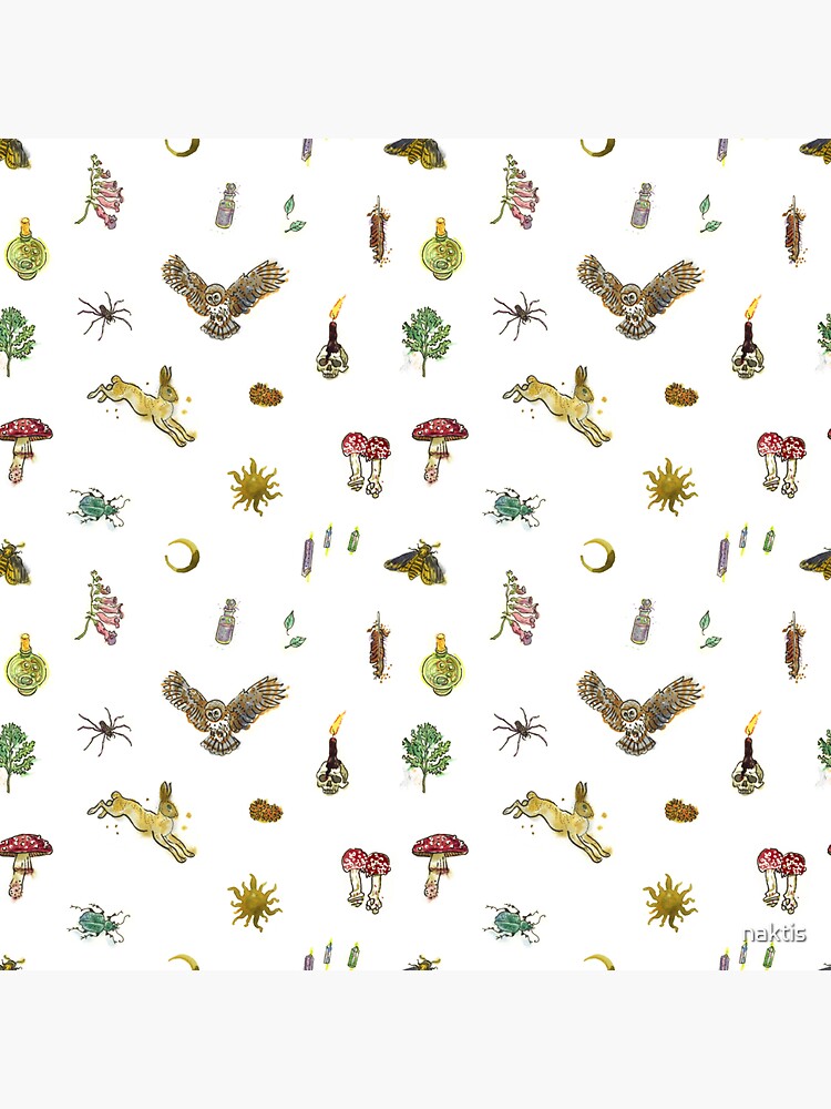 Forest witchcraft seamless pattern. by naktis