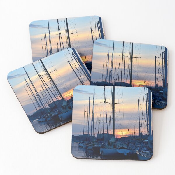 Item preview, Marseille at Sunset - Boats and Yatchs at Old Port designed and sold by CarolinaReina.