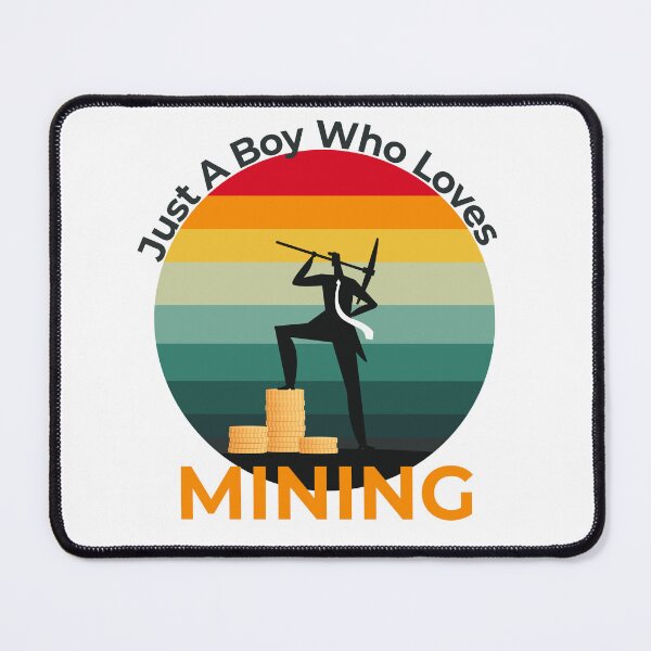 Item preview, Just A Boy Who Loves Mining - retro vintage designed and sold by sbe-zone.