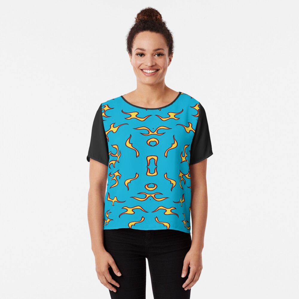 | blue by T-Shirt Redbubble Zesmerk Sale Graphic flame\
