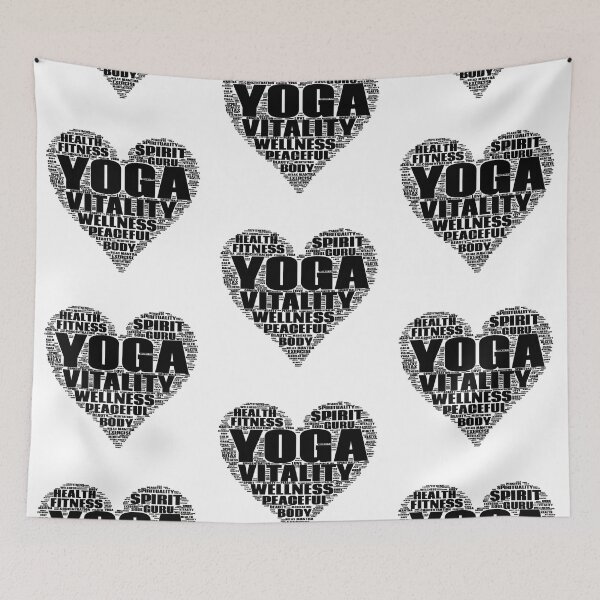 Item preview, Yoga Heart Word Cloud designed and sold by WordCloudStore.