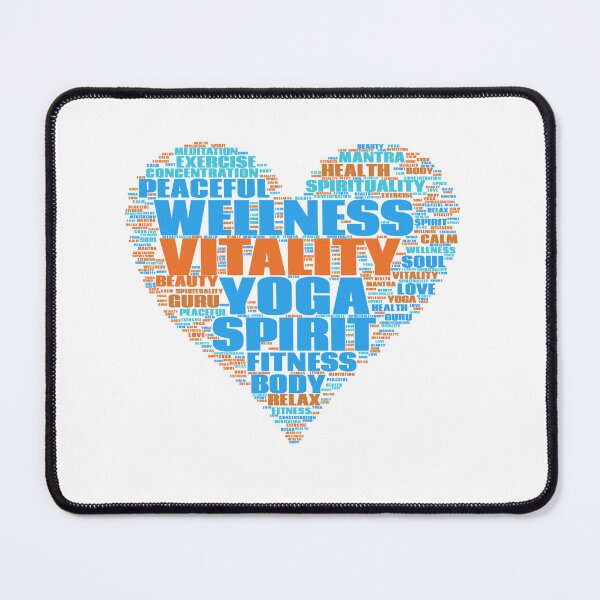 Item preview, Yoga Heart Word Cloud designed and sold by WordCloudStore.