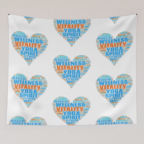 Item preview, Yoga Heart Word Cloud designed and sold by WordCloudStore.