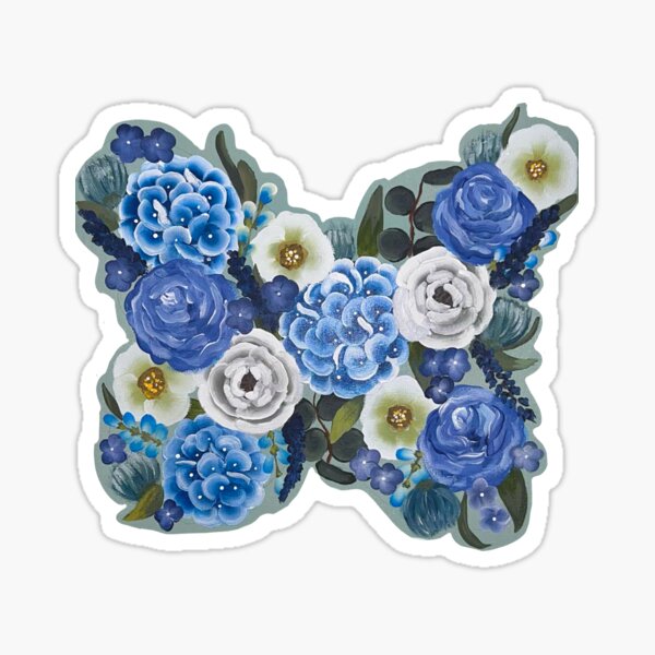 Item preview, Blue Floral Butterfly designed and sold by Makayla S.