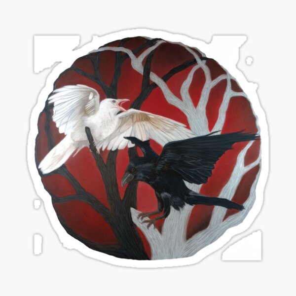Item preview, Yin and Yang Ravens/Crows designed and sold by Elizabeth-G-Art.