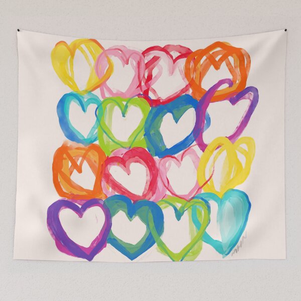 Item preview, Colorful Abstract Hearts designed and sold by morgansgoods.