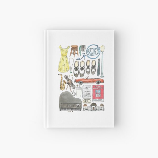 La La Land Illustration Jazz Saxophone Music Musical Hardcover Journal