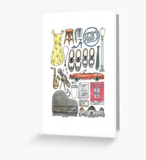 La La Land Illustration Jazz Saxophone Music Musical Greeting Card